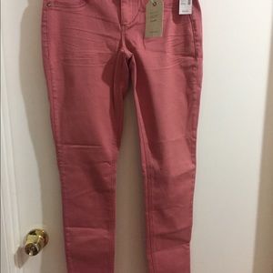 Rose colored jeggings